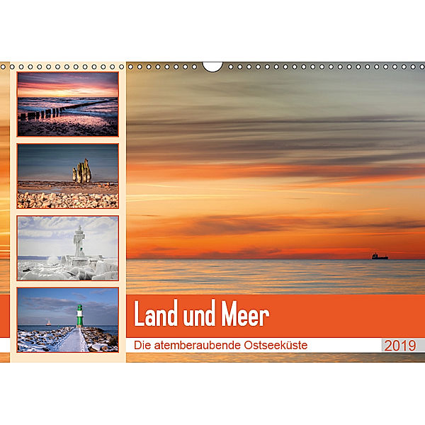 Land und Meer - Die atemberaubende Ostseeküste (Wandkalender 2019 DIN A3 quer), Thomas Deter