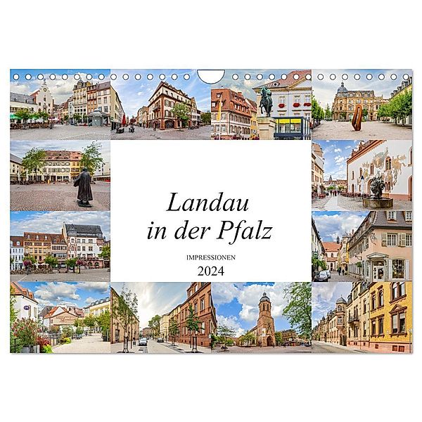 Landau in der Pfalz Impressionen (Wandkalender 2024 DIN A4 quer), CALVENDO Monatskalender, Dirk Meutzner