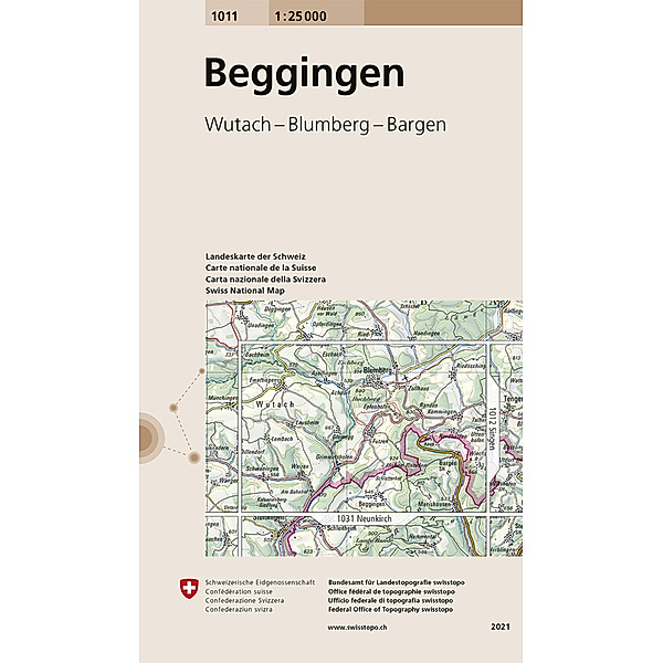 Landeskarte 1:25 000 / 1011 Beggingen, Bundesamt für Landestopografie swisstopo