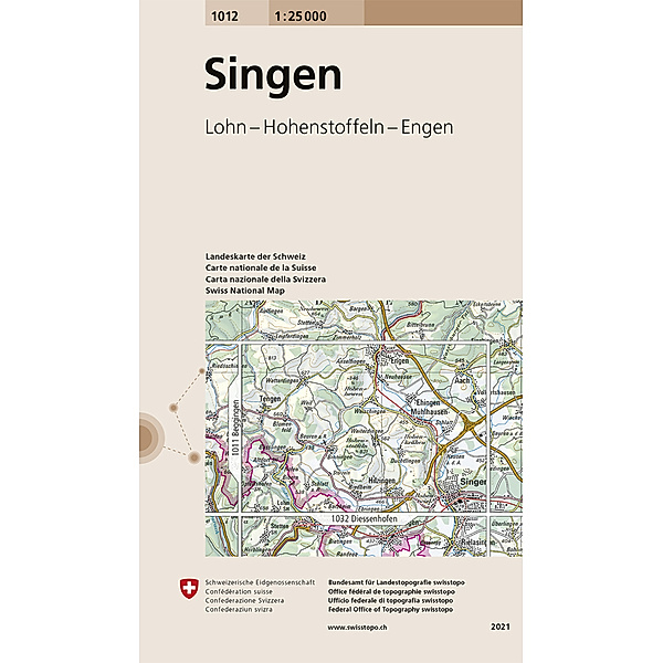 Landeskarte 1:25 000 / 1012 Singen, Bundesamt für Landestopografie swisstopo
