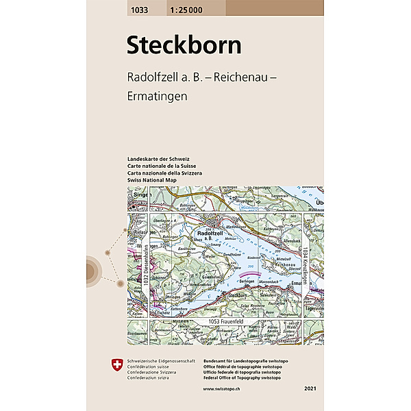 Landeskarte 1:25 000 / 1033 Steckborn, Bundesamt für Landestopografie swisstopo