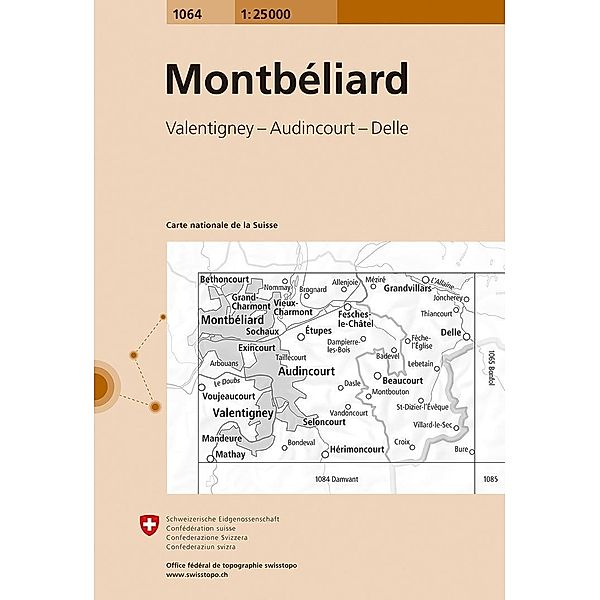 Landeskarte 1:25 000 / 1064 Montbéliard