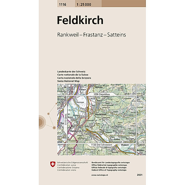 Landeskarte 1:25 000 / 1116 Feldkirch