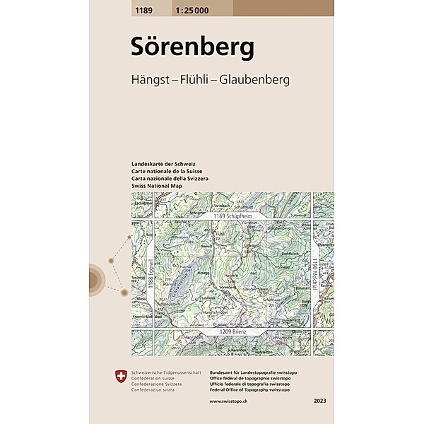 Landeskarte 1:25 000 / 1189 Sörenberg