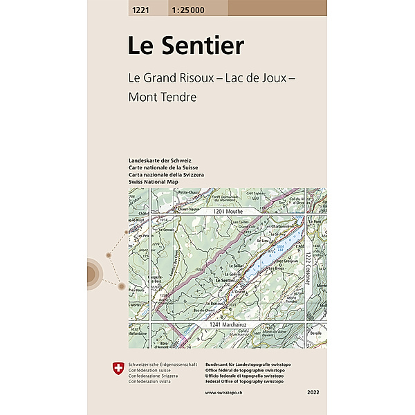 Landeskarte 1:25 000 / 1221 Le Sentier