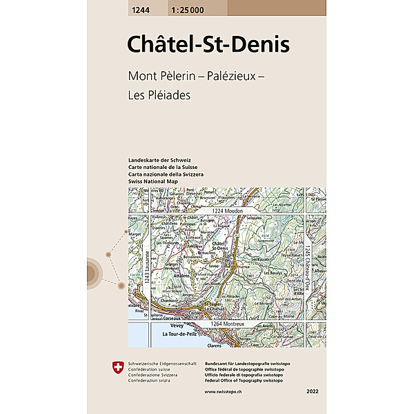 Landeskarte 1:25 000 / 1244 Châtel-St-Denis