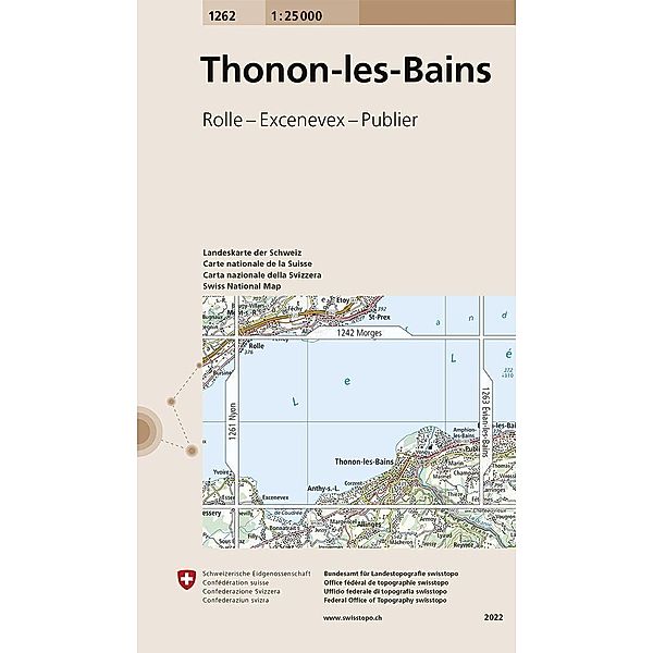 Landeskarte 1:25 000 / 1262 Thonen-les-Bains