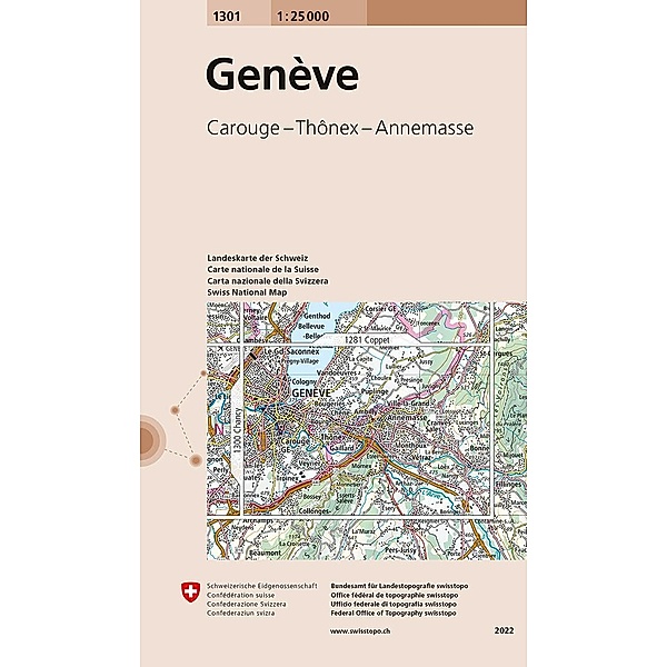 Landeskarte 1:25 000 / 1301 Genève