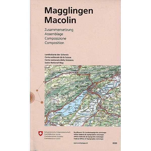 Landeskarte 1:25 000 Zusammensetzungen / 2504 Magglingen - Macolin, Bundesamt für Landestopografie swisstopo