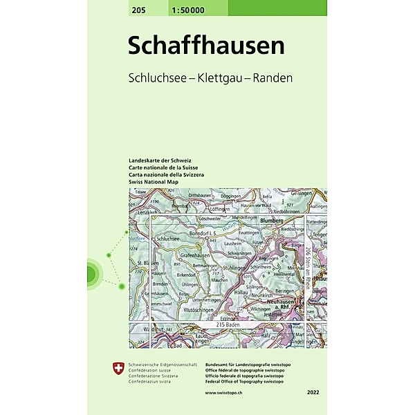 Landeskarte 1:50 000 / 205 Schaffhausen