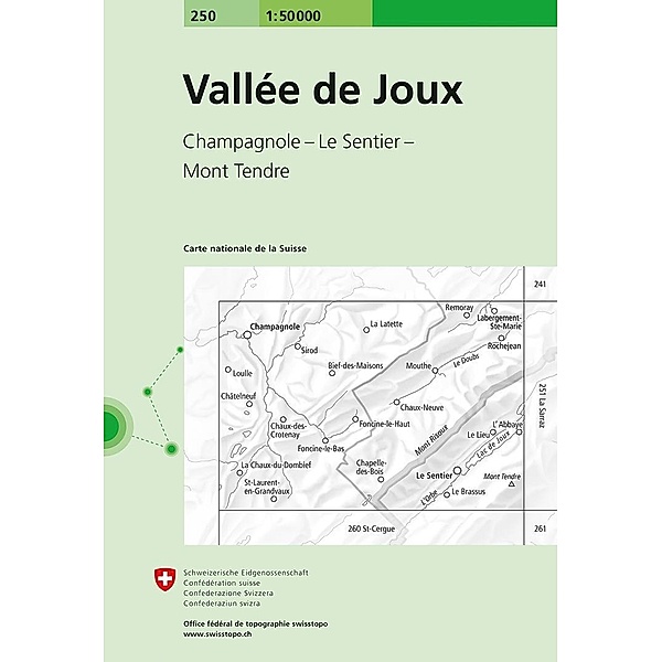 Landeskarte 1:50 000 / 250 Vallée de Joux