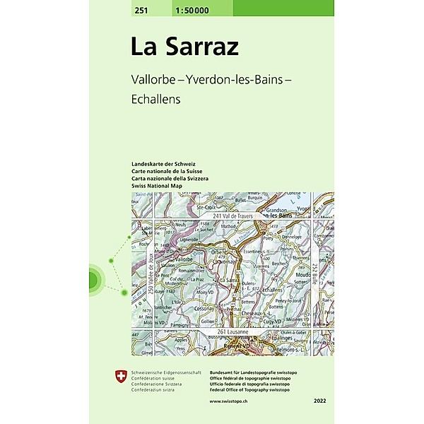 Landeskarte 1:50 000 / 251 La Sarraz