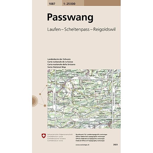 Landeskarte der Schweiz 1087 Passwang