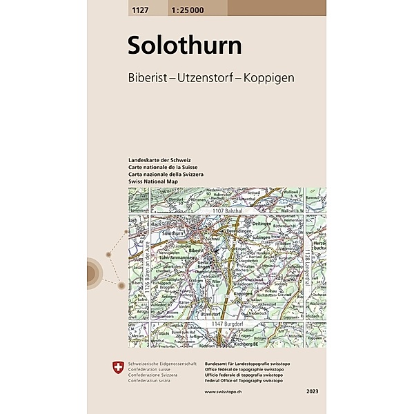Landeskarte der Schweiz 1127 Solothurn