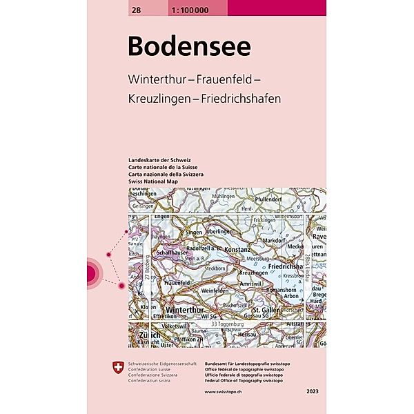 Landeskarte der Schweiz 28 Bodensee