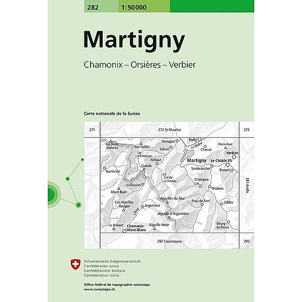 Landeskarte der Schweiz 282 Martigny