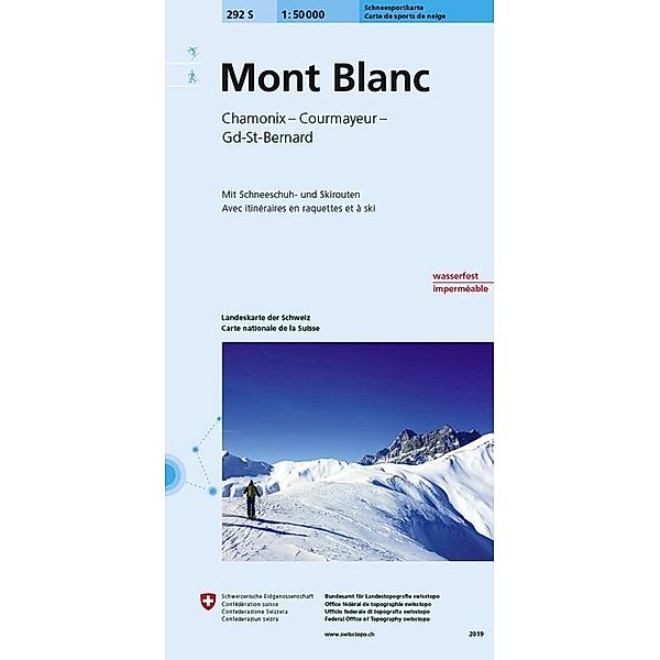 Landeskarte der Schweiz 292 S Mont Blanc