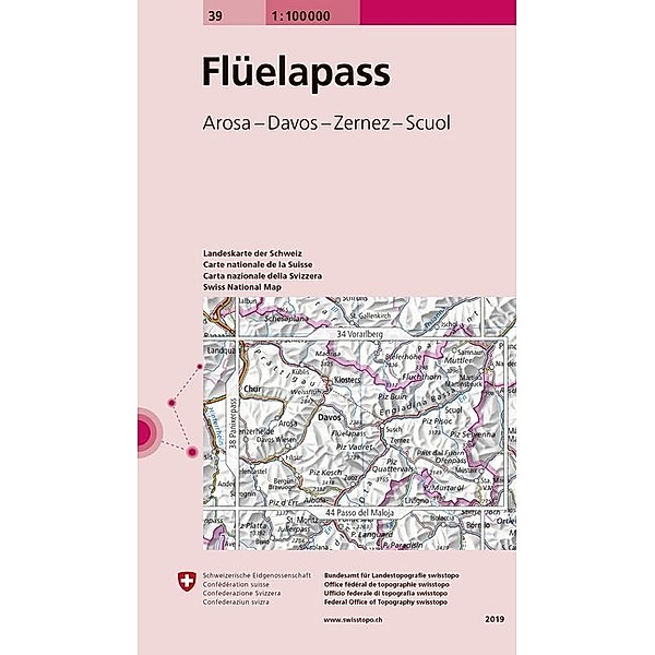 Landeskarte der Schweiz 39 Flüelapass