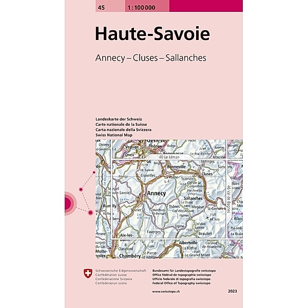 Landeskarte der Schweiz 45 Haute-Savoie