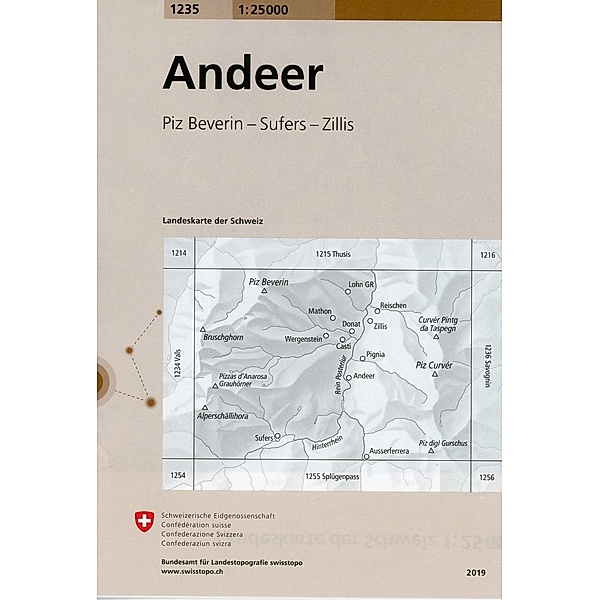 Landeskarte der Schweiz Andeer