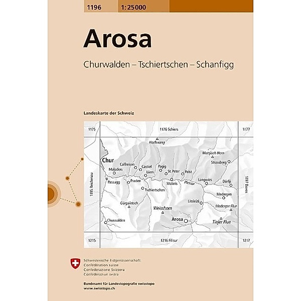 Landeskarte der Schweiz Arosa