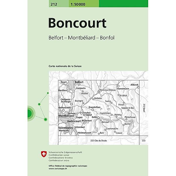Landeskarte der Schweiz Boncourt
