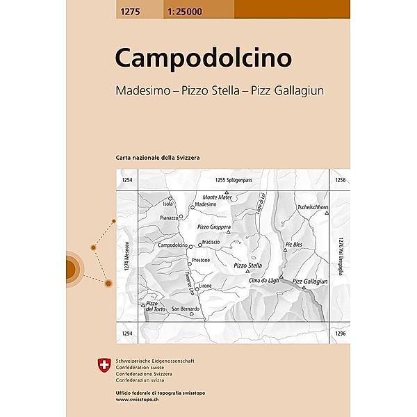 Landeskarte der Schweiz Campodalcino