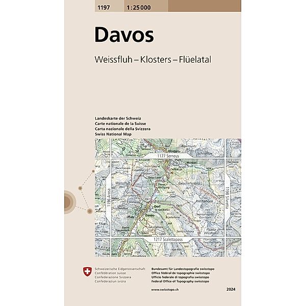 Landeskarte der Schweiz Davos