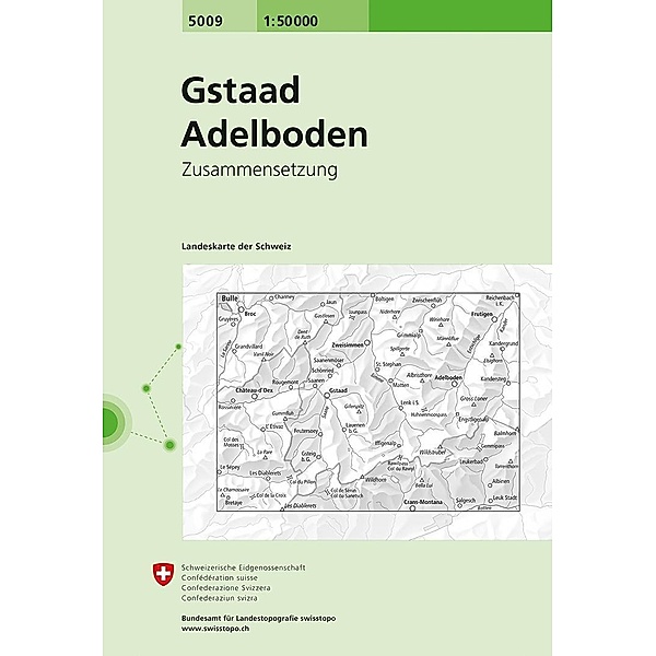 Landeskarte der Schweiz Gstaad / Adelboden