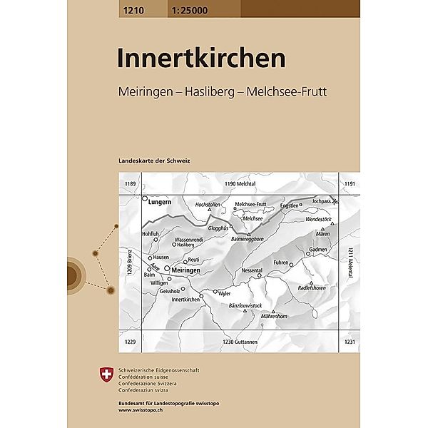 Landeskarte der Schweiz Innertkirchen