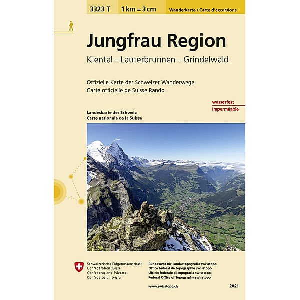 Landeskarte der Schweiz Jungfrau Region, Wanderkarte