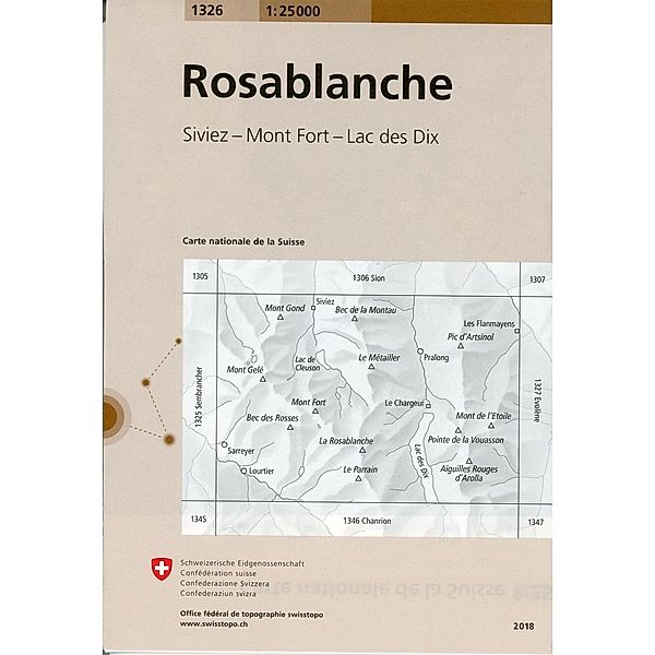 Landeskarte der Schweiz Rosablanche