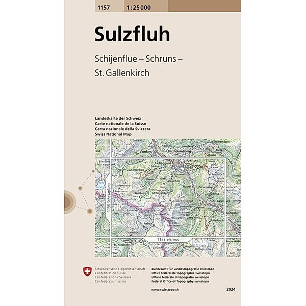 Landeskarte der Schweiz Sulzfluh