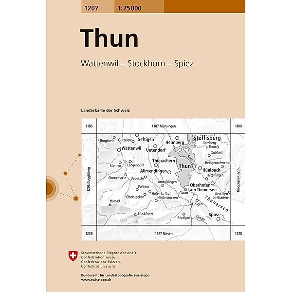 Landeskarte der Schweiz Thun