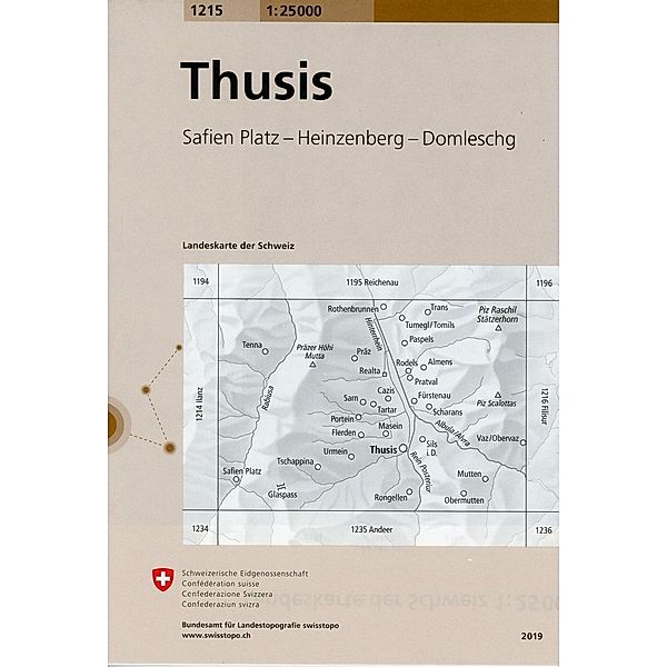 Landeskarte der Schweiz Thusis