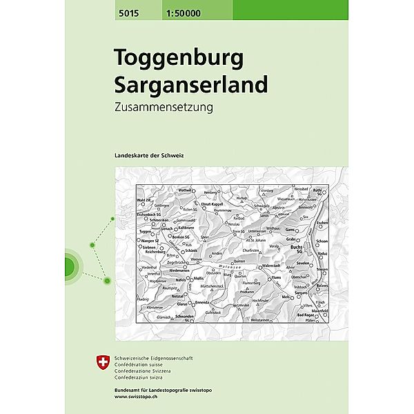 Landeskarte der Schweiz Toggenburg / Sarganserland