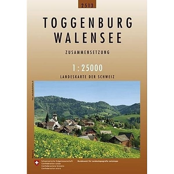 Landeskarte der Schweiz Toggenburg, Walensee