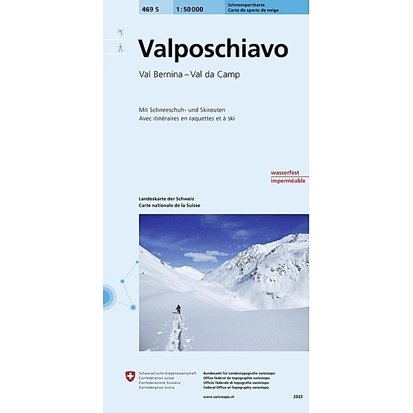 Landeskarte der Schweiz Val Poschiavo, Carta scialpinistica
