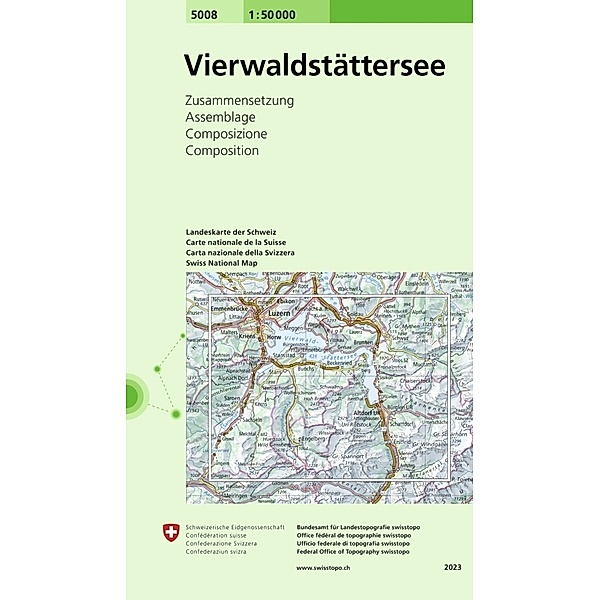 Landeskarte der Schweiz Vierwaldstättersee