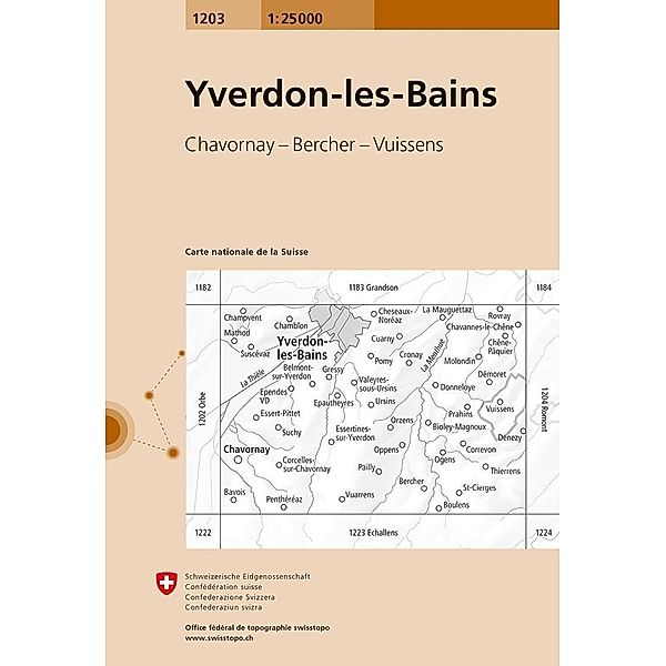 Landeskarte der Schweiz Yverdon-les-Bains