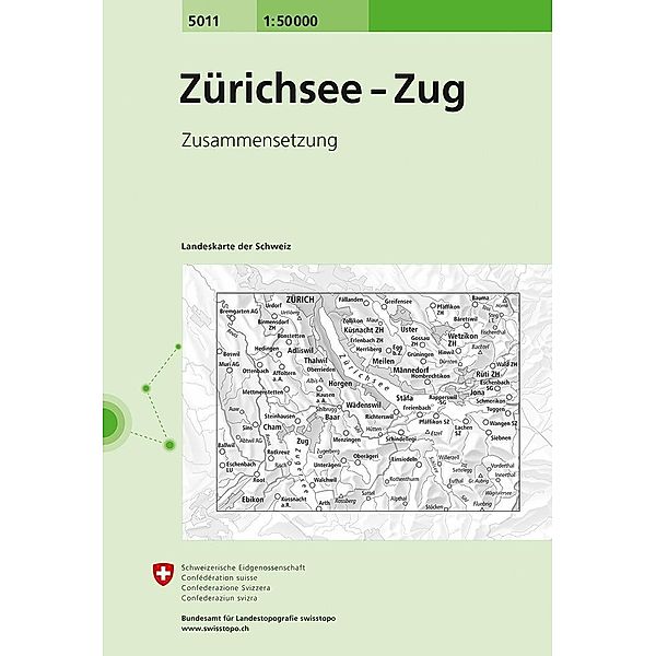 Landeskarte der Schweiz Zürichsee - Zug
