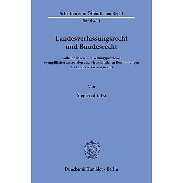 Landesverfassungsrecht und Bundesrecht., Siegfried Jutzi