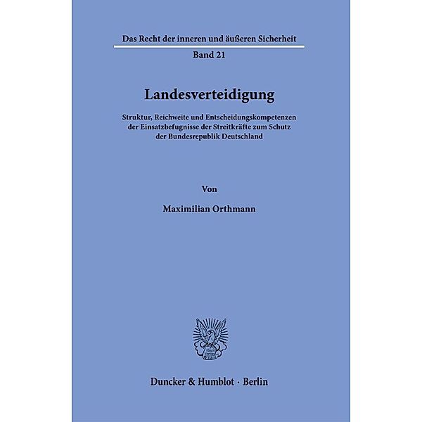 Landesverteidigung., Maximilian Orthmann