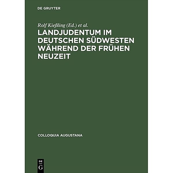 Landjudentum im deutschen Südwesten während der Frühen Neuzeit