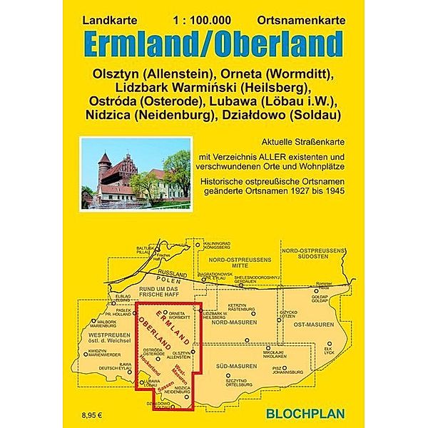 Landkarte Ermland/Oberland 1:100.000, Dirk Bloch
