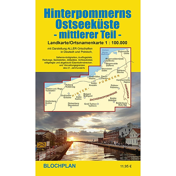 Landkarte Hinterpommerns Ostseeküste - mittlerer Teil, Dirk Bloch