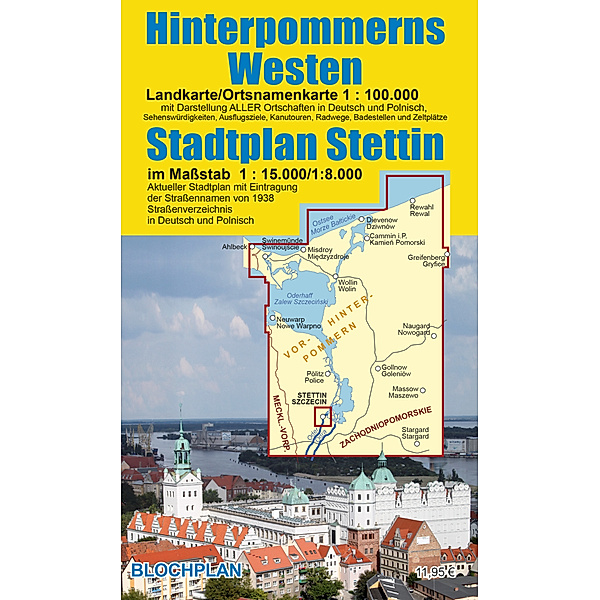 Landkarte Hinterpommerns Westen und Stadtplan Stettin, Dirk Bloch