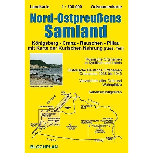 Landkarte Nord-Ostpreußens Samland, Dirk Bloch