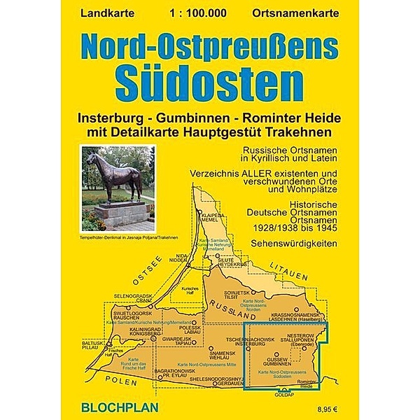 Landkarte Nord-Ostpreußens Südosten, 1:100.000, Dirk Bloch