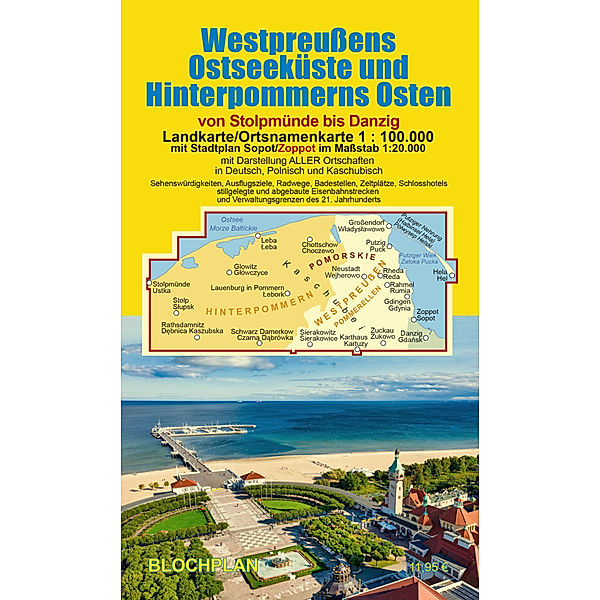 Landkarte Westpreußens Ostseeküste und Hinterpommerns Osten, Dirk Bloch